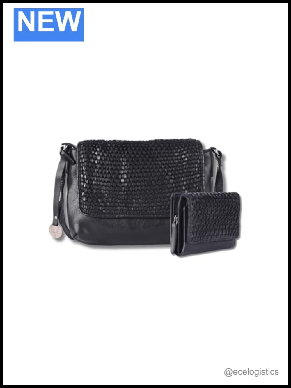 Genuine Leather Crossbody Bag Wallet Set for Women Handbags Saddle Style